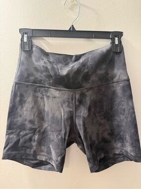 lululemon athletica Black Tie-Dye High-Rise Bike Shorts
